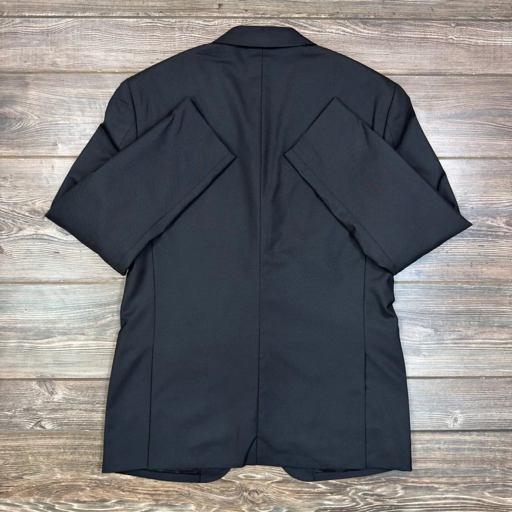J.Crew Mens Size 40R Crosby Suit Jacket Black Loro Piana Wool Blazer BM161 NEW